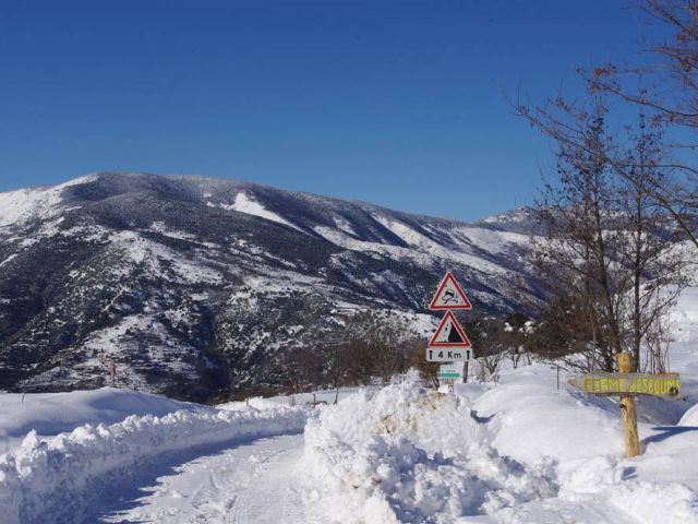 24 janvier 2017 : la neige, normal. Le soleil, tout va bien ... et en plus, les toitures produisent plein pot, malgré l'inclinaison du soleil !