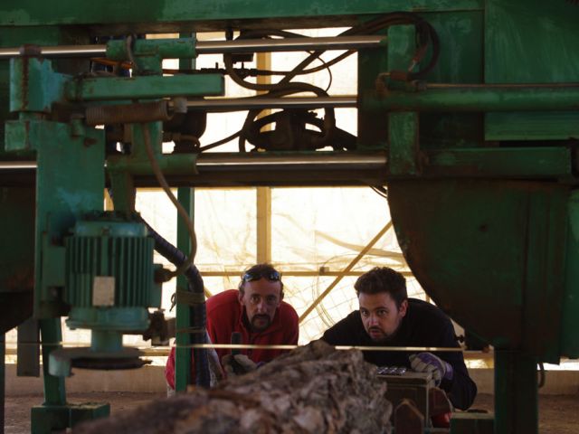 Les premiers réglages sous les regards attentifs de Florent et Guillaume qui apprennent !